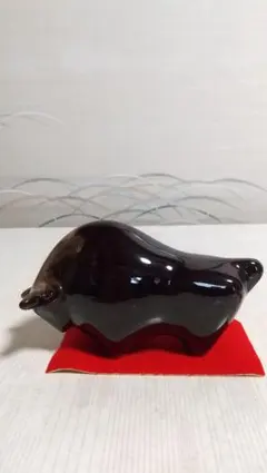 牛 置物 陶器製 インテリア