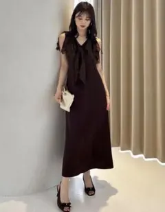 SNIDEL ヘムレースフリルカラーワンピース - メルカリ