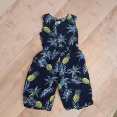 オーシャン&グラウンド　サロペット　100cm　パイナップル