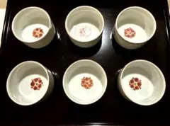 湯呑み 光楽　6客セット　梅　（白磁・花文） 和食器／煎茶碗／湯のみ