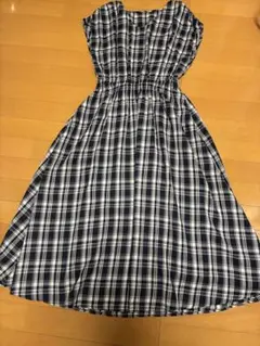 strawberry fields ワンピース ネイビー&ホワイトチェック
