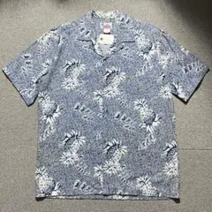 90s USA製 ヴィンテージ コットン アロハ パイナップル 総柄 シャツ