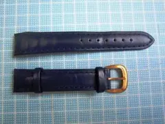 社外品　ネイビーレザーベルト ゴールドバックル