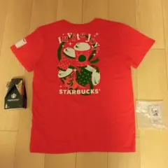 スターバックス Tシャツ　2025 ホリデー　Ｌサイズ　オリガミ　ドリップ珈琲のサムネイル