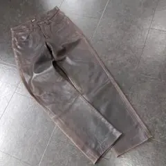 【Lee RIDERS レザーパンツ】ライダース 牛革 size28