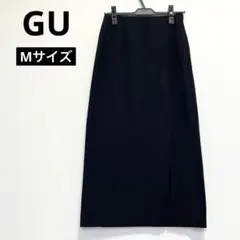 GU カットソーナローミディスカート 黒 ブラック スリット Mサイズのサムネイル