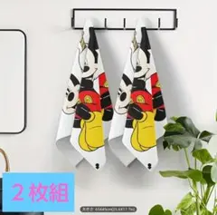 ディズニー　ミッキーマウスのフェイスタオル２枚組C　スポーツタオル　新品未使用品