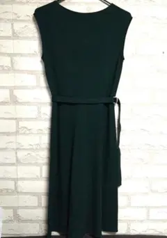 UNIQLO ユニクロ ノースリーブ ポンチワンピース L ブラック ワンピ
