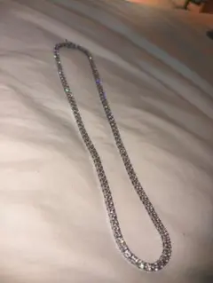 鑑定書付き】モアサナイト テニスチェーン3mm 20cm silver925 - メルカリ