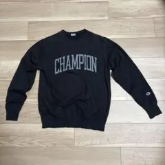 美品Champion スウェット トレーナー ブラック ロゴプリント　Mサイズ