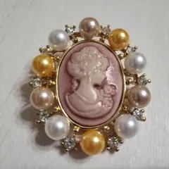 カメオエレガントのブローチ パーツ ジャンクジャーナルやコラージュ素材