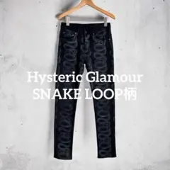 ヒステリックグラマースネークLOOP柄 スキニーデニムパンツ 27