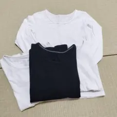 ユニクロ コットンフライスインナーT 長袖 4枚 100