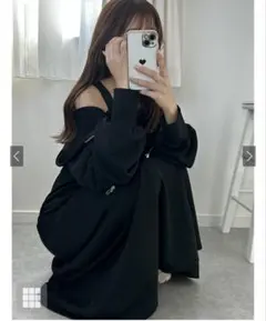 パーカーメワンピース毛スウェットセットアップ [pm269]