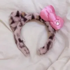 USJ ハローキティヒョウ柄カチューシャ ピンク