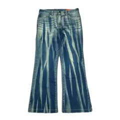 y2k bleached Stripe Jeans