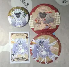 ハズビンホテル アニカフェ エミリー セラ 箔押しカード コースター 缶バッジ