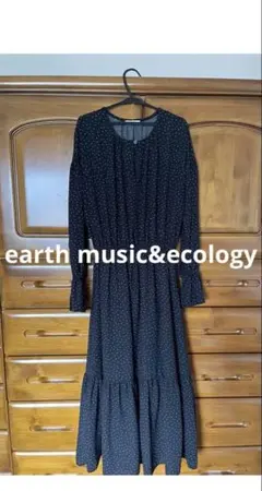 earth music&ecology ドット柄ロングワンピース