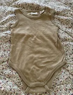 JAMIE KAY ベージュ ドット柄ロンパース 1W