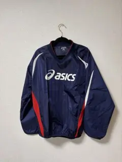 asics ピステ・ウィンドブレーカー ネイビー/レッド