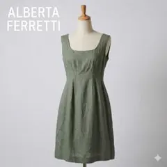 ALBERTA FERRETTI ワンピース レーヨン 伊製 USA6 カーキのサムネイル