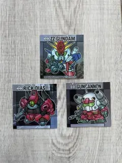 元祖SDガンダムスナック　ZZガンダム　リックディアス　ガンキャノン　3枚セット
