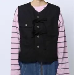 お値下げ最終niko and... コンパクトストリングベスト　ブラック