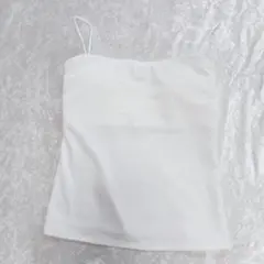 マウジー キャミソール BACK SHEE カップイン スリップ ブラトップ 白