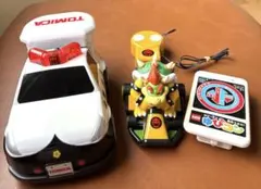 廃盤トミカゆびリモコンパトカー マリオカートクッパ ラジコンセット