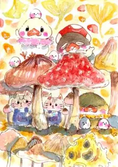 秋キノコ秋キノコ！9/19 13（原画）ポストカードのみ