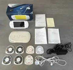 【動作確認済み】PSP-1000本体(箱ほか付属品付き)＋ソフト7本付