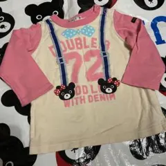 90♡サスペンダー♡ロンT♡ミキハウス♡ダブルb