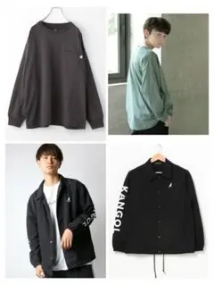 AND YUA ANY　KANGOL　ロングスリーブT　コーチジャケット　160