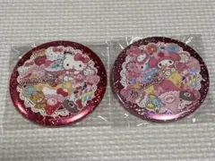 サンリオ　キラキラBIG缶バッジ　キティ　マイメロ
