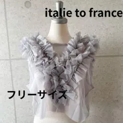一発で旬の雰囲気【italie to france】チュールフリルベストのサムネイル