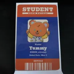 にじさんじ　3SKM　特典ランダム学生証風カード　yummy