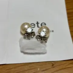 ete パール ビジュー ピアス 両耳用