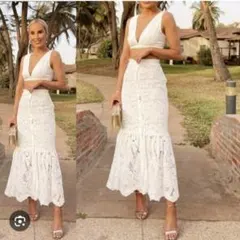 【新品タグ付】Zara カットワーク　エンブロイダリー　レース　スカート