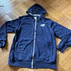 New Balance ネイビー フード付きパーカー　XL