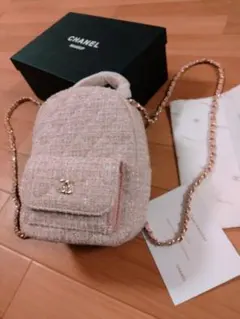 シャネル　ノベルティ　リュック　ツィード　バッグパック　CHANEL