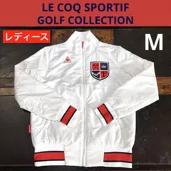 ルコックスポルティフゴルフ防風防寒中綿ジャケット M（ホワイト系）