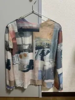 PHEENY コラージュプリント 長袖Tシャツ　フリーサイズ