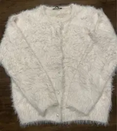 イング　シャギーニットカーディガン　薄ピンク