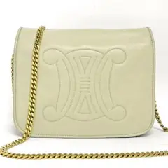 レア‼️セリーヌ トリオンフロゴ レザーチェーンショルダーバッグ