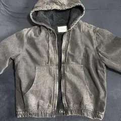 極美品】ZARAウォッシュ加工 ボア裏地 デニム アクティブジャケット 黒 