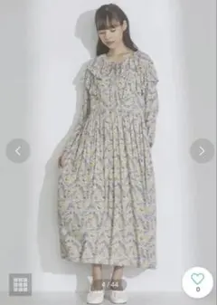 【merry jenny】Wフリルカラーfloralワンピース