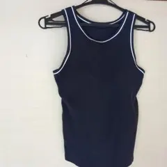 美品！ユニクロ！ネイビー ストライプブラトップ