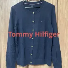 Tommy Hilfiger ネイビー　ニット　ワンポイント　 カーディガン