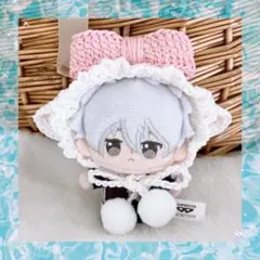 ８センチ　ほわぬい　ぬい服　ぬいぐるみ　ビックリボン子ひつじちゃん　ピンクと水色