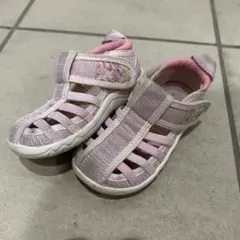 branshes×IFMEコラボ ベビーサンダル 14cm ピンク 花柄 1足